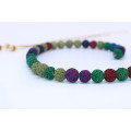 Natural Loose Lava Strand Size 6 8 10 12mm Multi Color Fashion Volcanic Stone for Sale